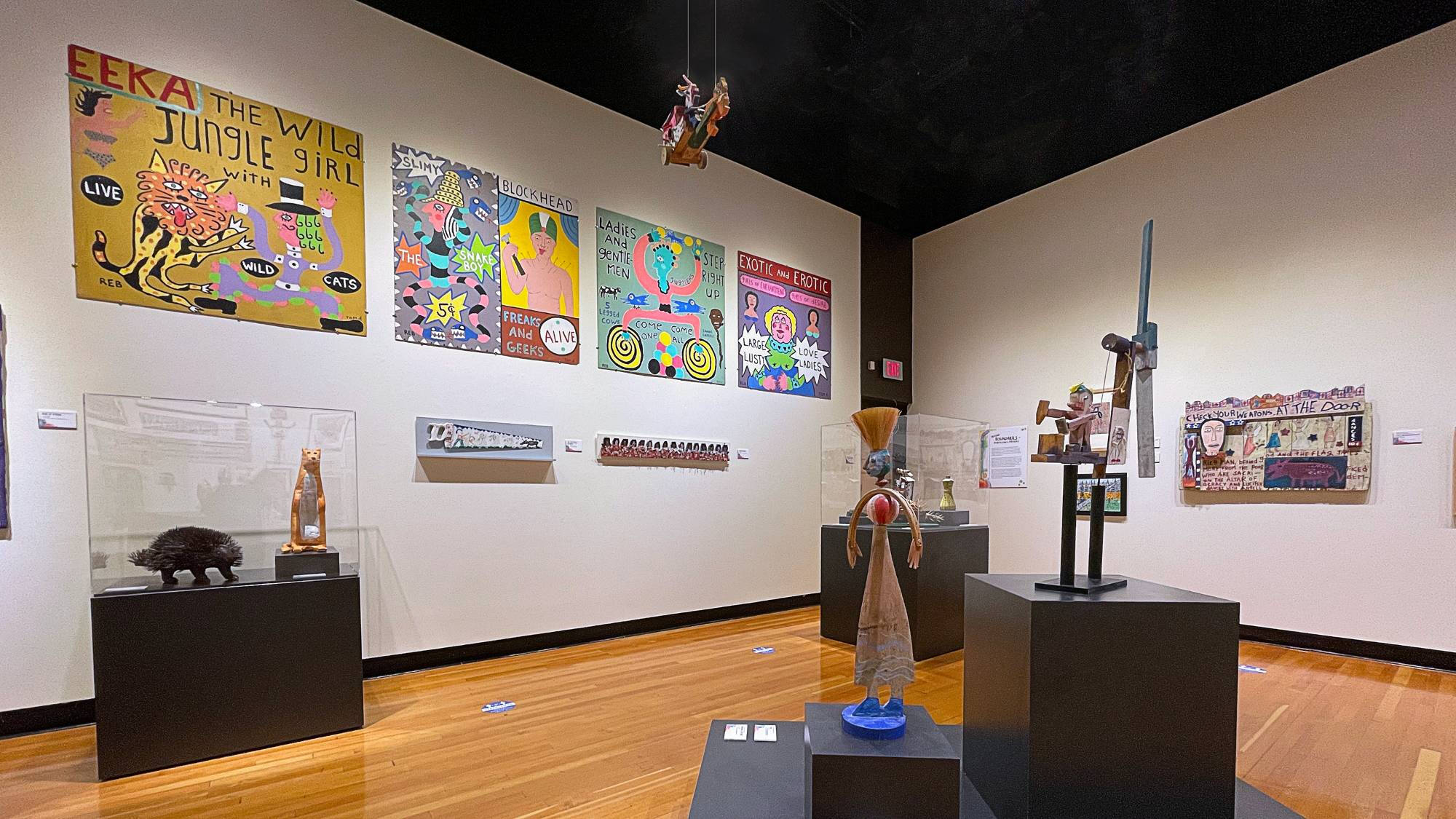 Inside the exhibition, "Honest and Unrefined."